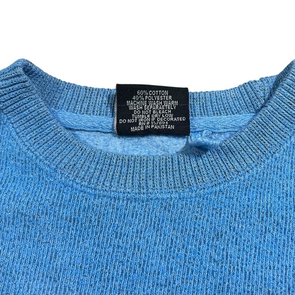 Comfortex Blue Tight-Knit Crew Neck Pullover Sweater Men's Size M Long Sleeve - Picture 5 of 8